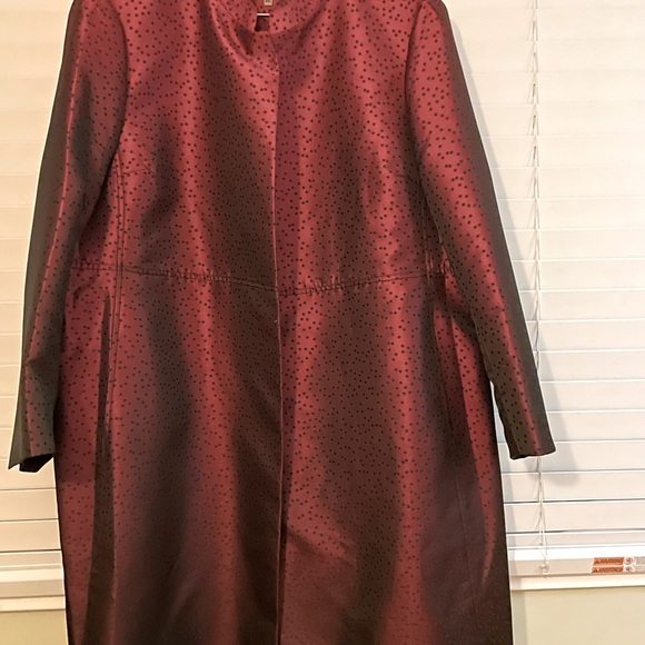 Anne Klein Jackets & Blazers - Anne Klein. Formal Blazer Jacket. Worn to 1 black-tie. Sz 24. Crimson w/dots